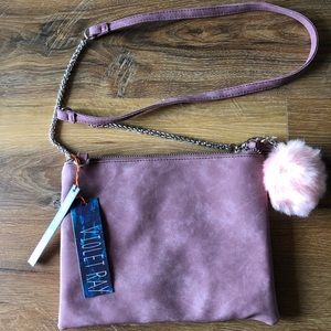 Violet Ray Purple Faux Suede Crossbody purse